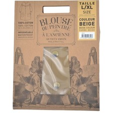 Blouse de peintre sculpteur peinture sculpture modèle corot L/XL Beige