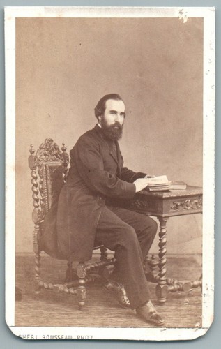 Cdv 1870 homme lisant - cdv, nommé
