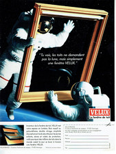publicité Advertising 0323 1991  Velux  fenetre de toit spationautes
