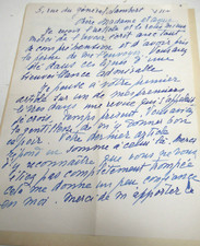 MARG. HENRY-ROSIER Autographe Signé 1930 ROMANCIERE JURA LAMARTINE à CHARASSON