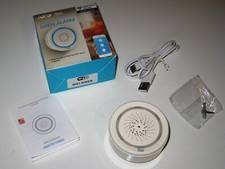 Sirène intelligente Tuya Wifi, alarme avec capteur de température et d'humidité