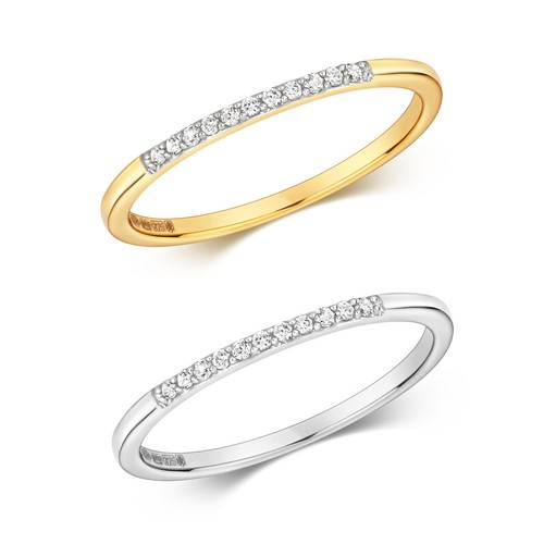 Bague femme blanc - bague, blanc/jaune