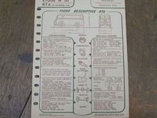 Fiche technique RTA, Peugeot