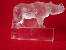 R LALIQUE /RHINOCEROS/ EN CRISTAL A RESTAURER