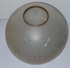 BOULE GLOBE POUR LAMPE HUILE PÉTROLE ETOILES GRAVEES