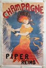 Affiche CHAMPAGNE PIPER REIMS