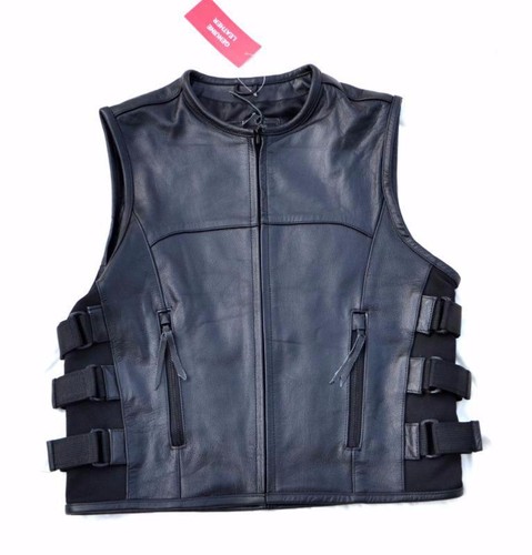 Gilet jacket cuir vachette - gilet,
