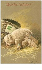 COCHONS.n°29206.TRUIE ET SES BEBES.CP GAUFFREE