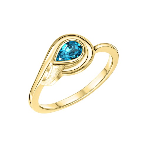 Bague femme 375 jaune - or,