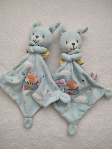 Lot doudou pommette lapin - de,