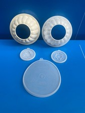 TUPPERWARE 2 moule à Gâteaux couronne Charlotte Blanc  Ø 20 cm VINTAGE Noel