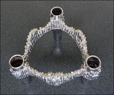 BOUGEOIR ARGENTÉ CHROME QUIST VARIOMASTER EMPILABLE VINTAGE NAGEL 1970's