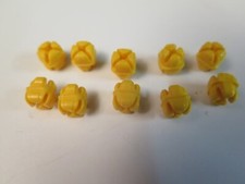 10 clip jaune connecteur system X PLAYMOBIL accroche mur zoo maison chateau 