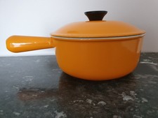 Casserole poêlon avec couvercle Le Creuset 18cm vintage années 60 BE PETIT PRIX