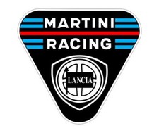 Sticker plastifié LANCIA Delta MARTINI RACING - 7cm x 6,5cm