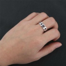 Bague anneau style chaîne