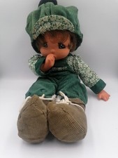 POUPÉE Vintage  Pvc Et Chiffon STYLE Monchhichi SEKIGUCHI   H. 30CM