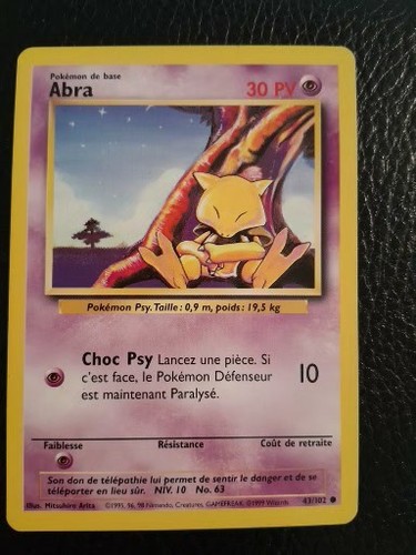 Pokemon abra 102 edition - abra, 2