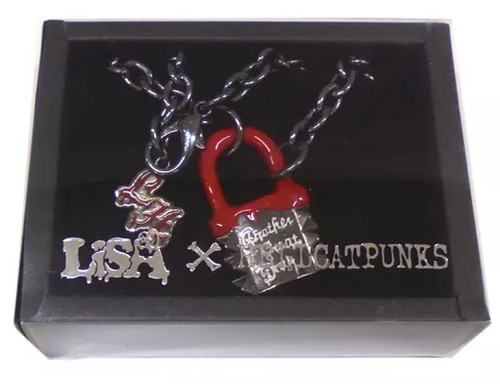 Collier cadenas rouge lisa - rouge,