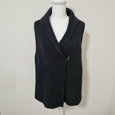 Gilet Chaps femme L noir col