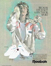 PUBLICITE ADVERTISING 115  1988  REEBOK  baskets tennis Victoria