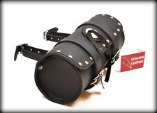 Sacoche de fourche en Cuir avec Clous - Harley Softail Fatboy breakout Wildstar