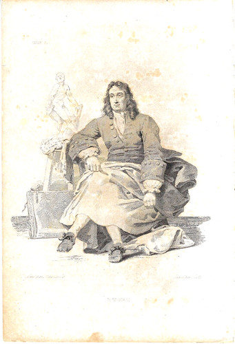 Gravure xixème pierre puget - pierre,