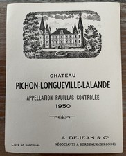 étiquette château pichon - Étiquette,