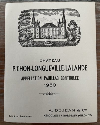 étiquette château pichon - château,
