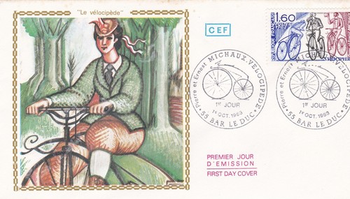 France 1983 fdc velocipede - velocipede, yt