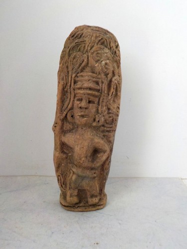 Statuette terre cuite - , guerrier