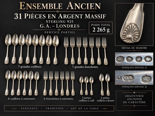 Couverts argent massif