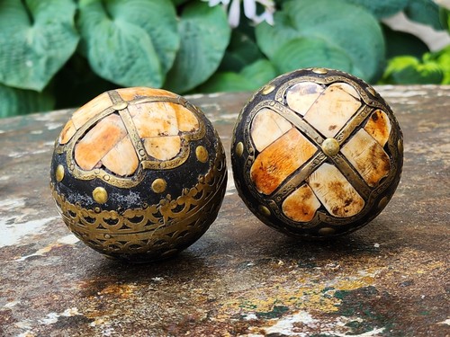 Paire boule ancienne asie - ancienne,