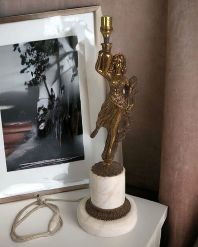 Lampe art déco sculpture - art,