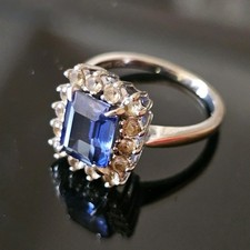 Bague vintage blanc pierre - vintage,