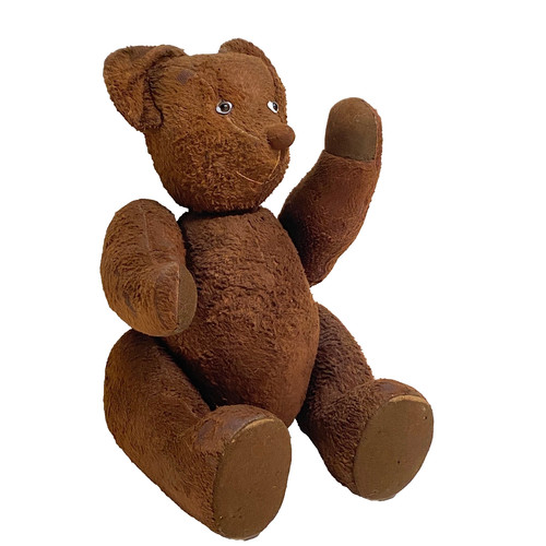 Ancien ours peluche marron - peluche, à