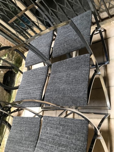 Lot chaises gris pliantes - 6,