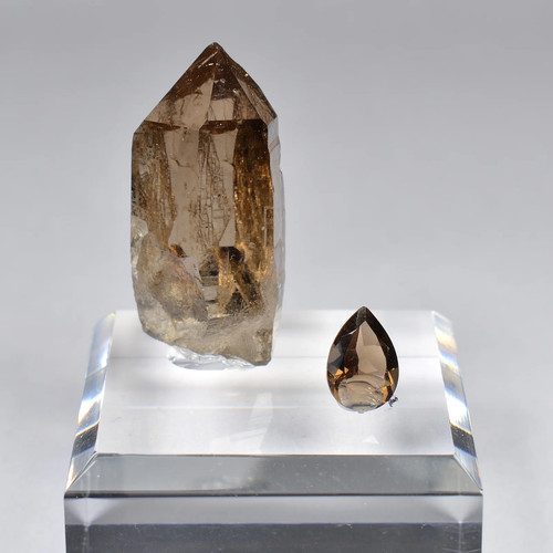 Quartz fumé massif du - quartz,