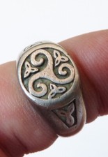 Bague en argent massif  Bijou régional CELTE Celtique Bretagne silver ring 