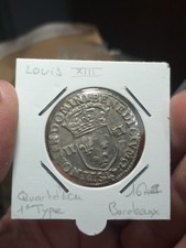 Louis XIII Quart d'écu 1642 K Bordeaux