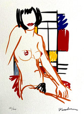Tom Wesselmann Lithographie Handmade COA Originale Signée Op Numérotée Limitée