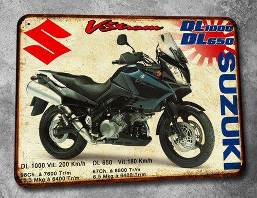 Plaque métal vintage - métal, suzuki