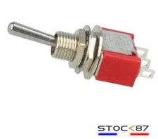 934R# interrupteur à levier 1 circuit 2 positions ON - OFF  1 à 100 pcs MTS102