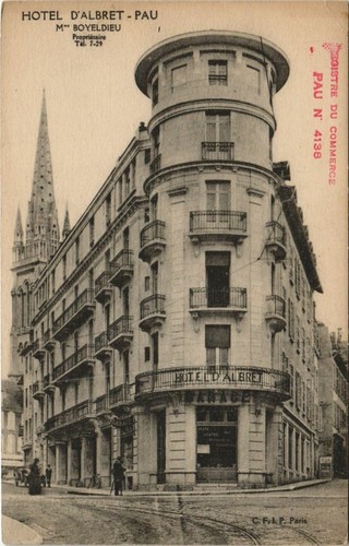 Cpa pau hotel albret - hotel, d'albret