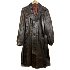 Veste En Cuir Gabardine Marron