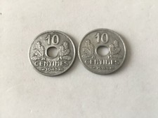 France 2 Pièces 10 Centimes État Français.Petit Module .Zinc 1943/44