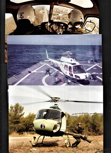 Trois photos hélicoptère - trois,