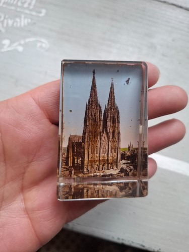 Vintage presse papier verre - en,
