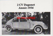 CITROEN 2CV - 2 CV DAGONET 1956 - CARTE POSTALE 10 X 15 CM