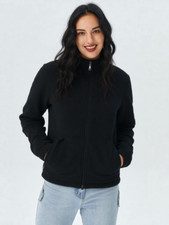 Veste à zip noir pour homme et femme